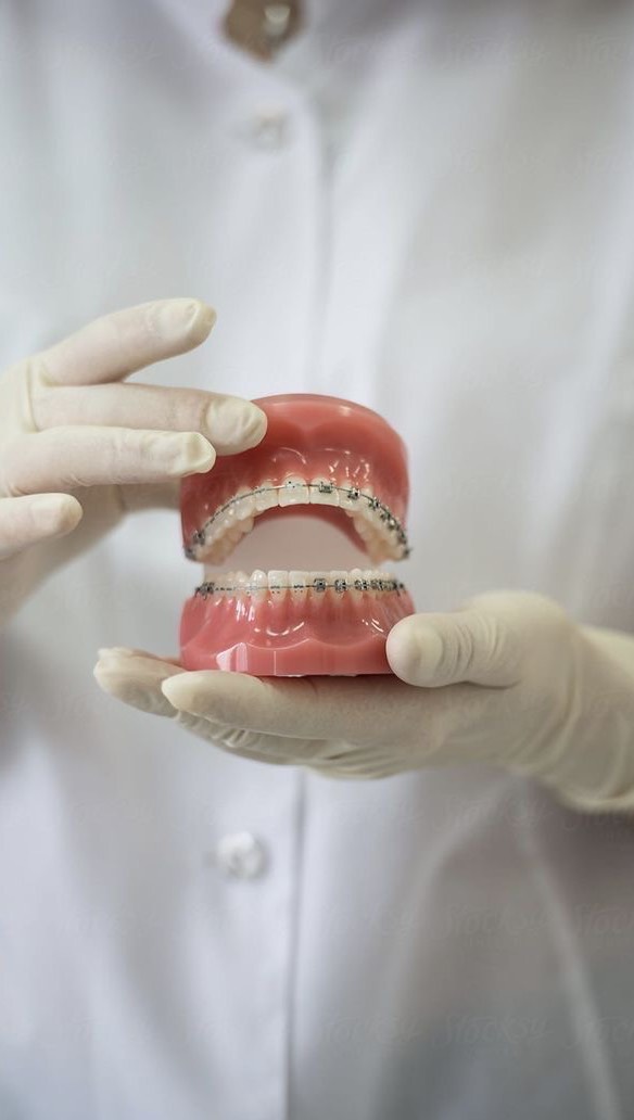 Установка брекетов